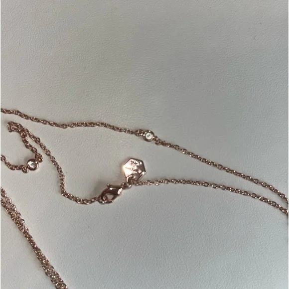 Origami Owl Rose Gold 52” Crystal Station Chain - Picture 5 of 7